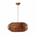 Nest on brown rattan lamp with 42W bulb Eco