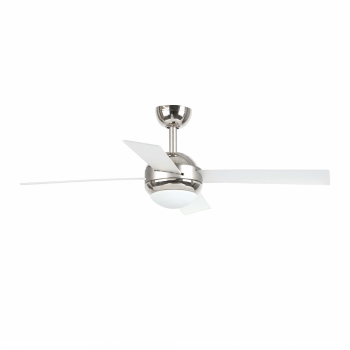 Cool ceiling fan in brushed nickel with two low-9W