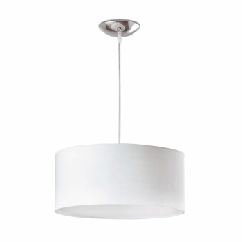Modern white pendant lamp with two 42W bulbs Eco