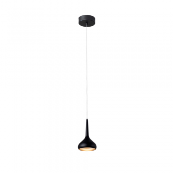 Light pendant in black and gold with warm 8W LED technology