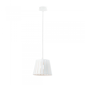 Pendant lamp in white factory inspired Eco 42W bulb