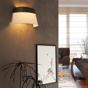 Lamp brown and beige classic look with two 42W bulbs Eco