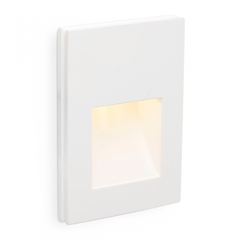 Luminaria empotrable blanca fabricada en yeso con LED de 1W cálido