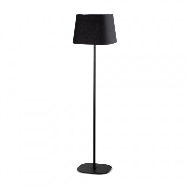 Cool floor lamp with black fabric screen in Eco 42W bulb