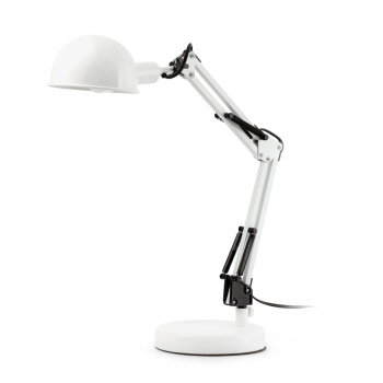 Vintage gooseneck lamp white color with Eco Bulb 42W