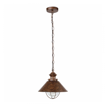 Hanging Navy D-345 rust brown outdoor with a energy saving light bulb 15W