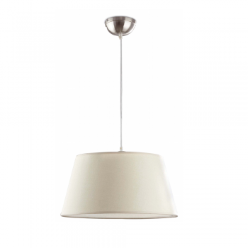 Hanging lamp with beige fabric screen and Eco 42W bulb