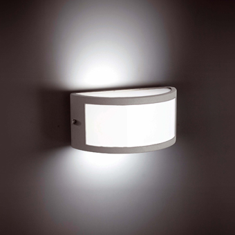 Outdoor wall light in gray with Eco 42W bulb