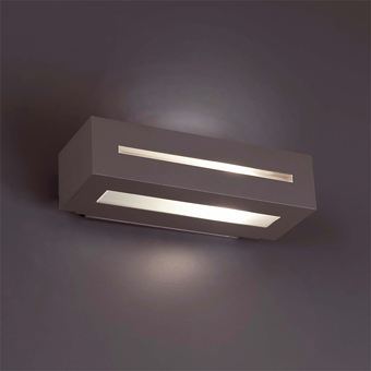 Lamp minimal wall washer in dark gray with Eco 42W bulb